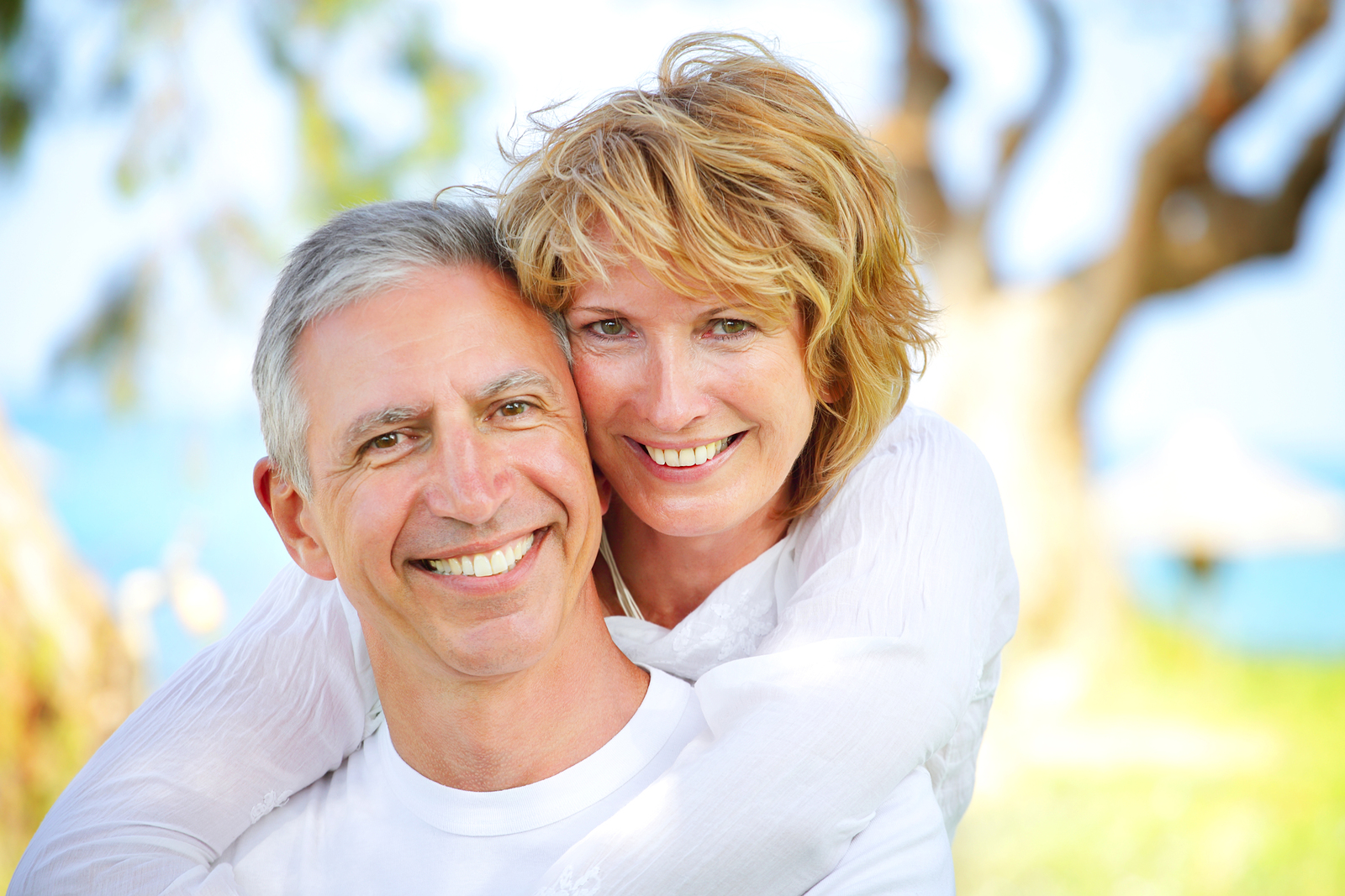 Mature couple smiling