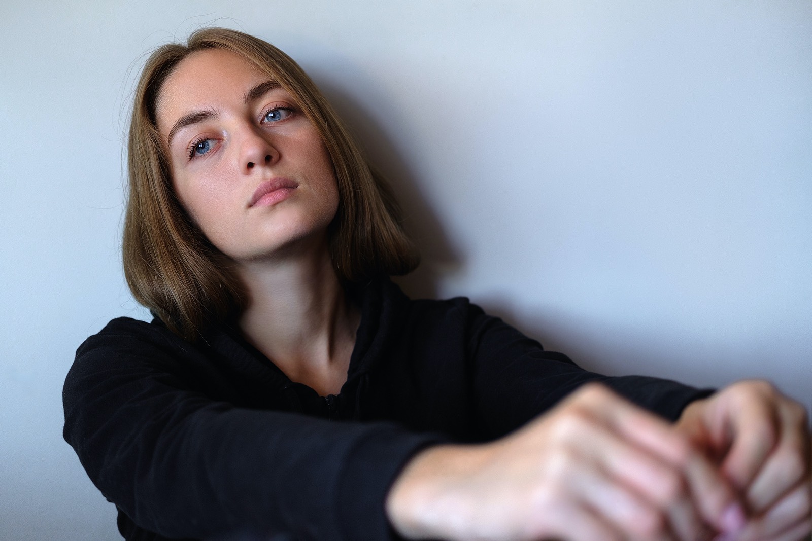 young beautiful sad and desperate woman
